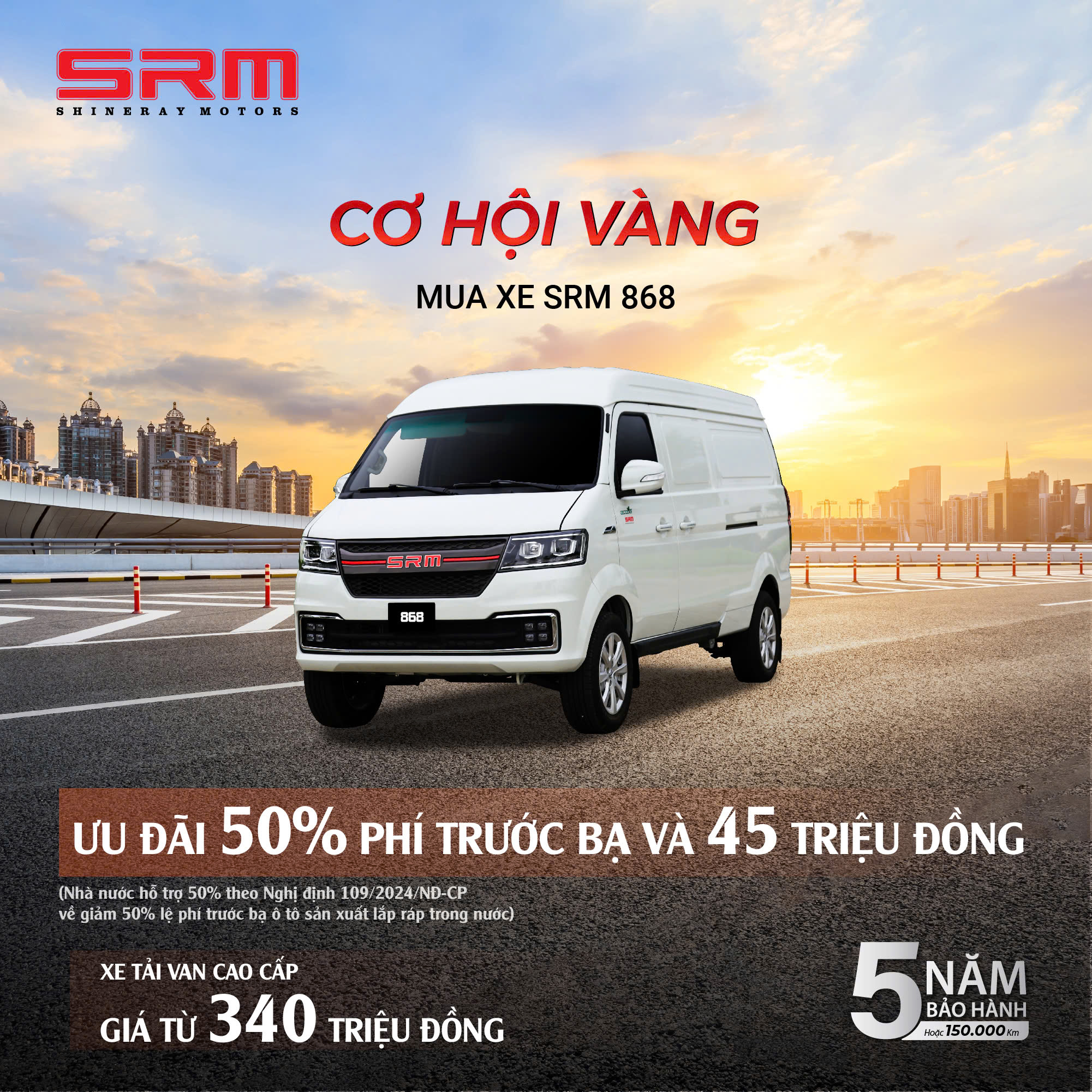 Tháng 11 xe tải SRM tại Bà Rịa Vũng Tàu có gì ưu đãi gì